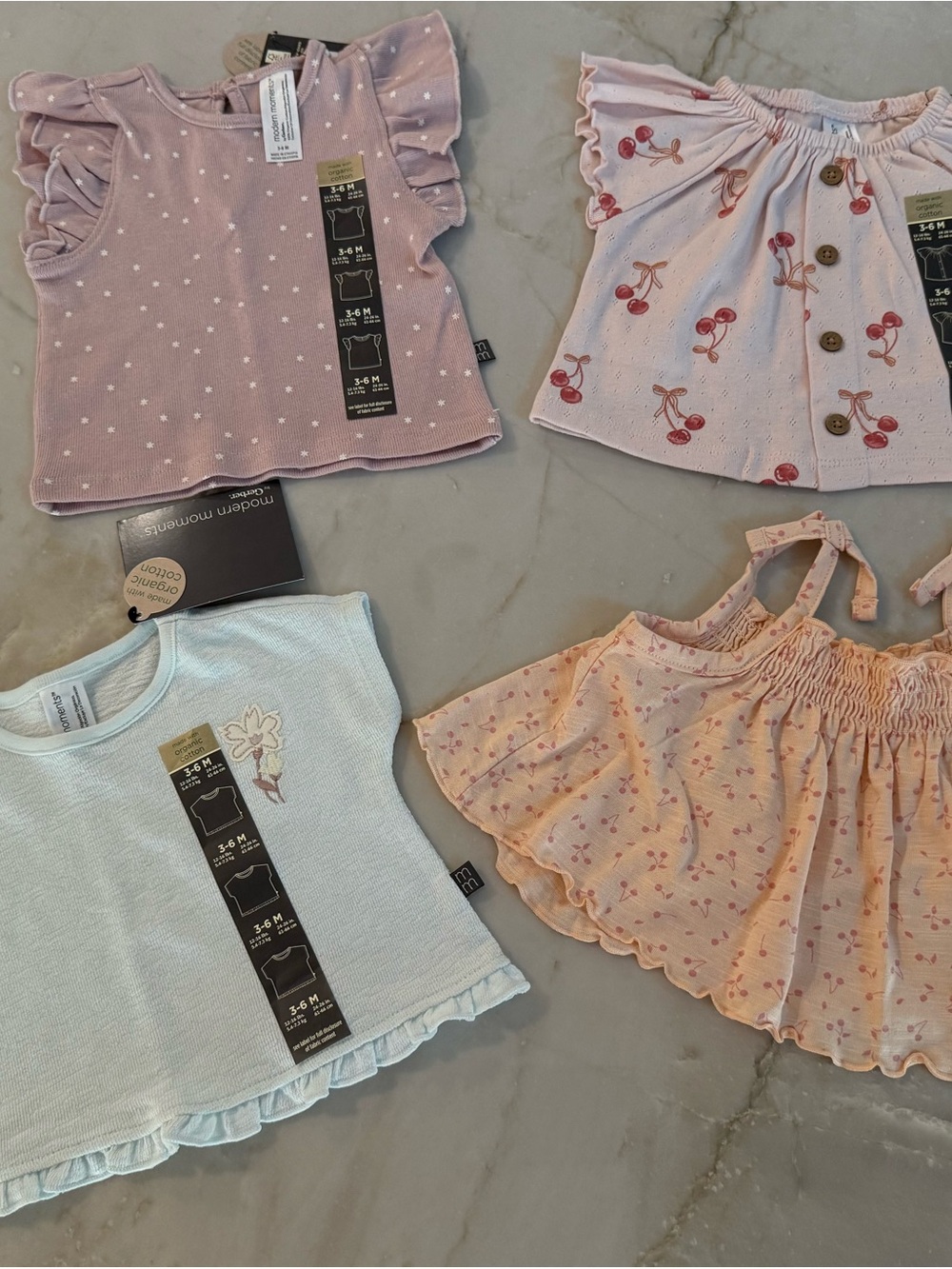 Modern Moments Pink Ruffle Sleeve Baby Tee - Light Pink